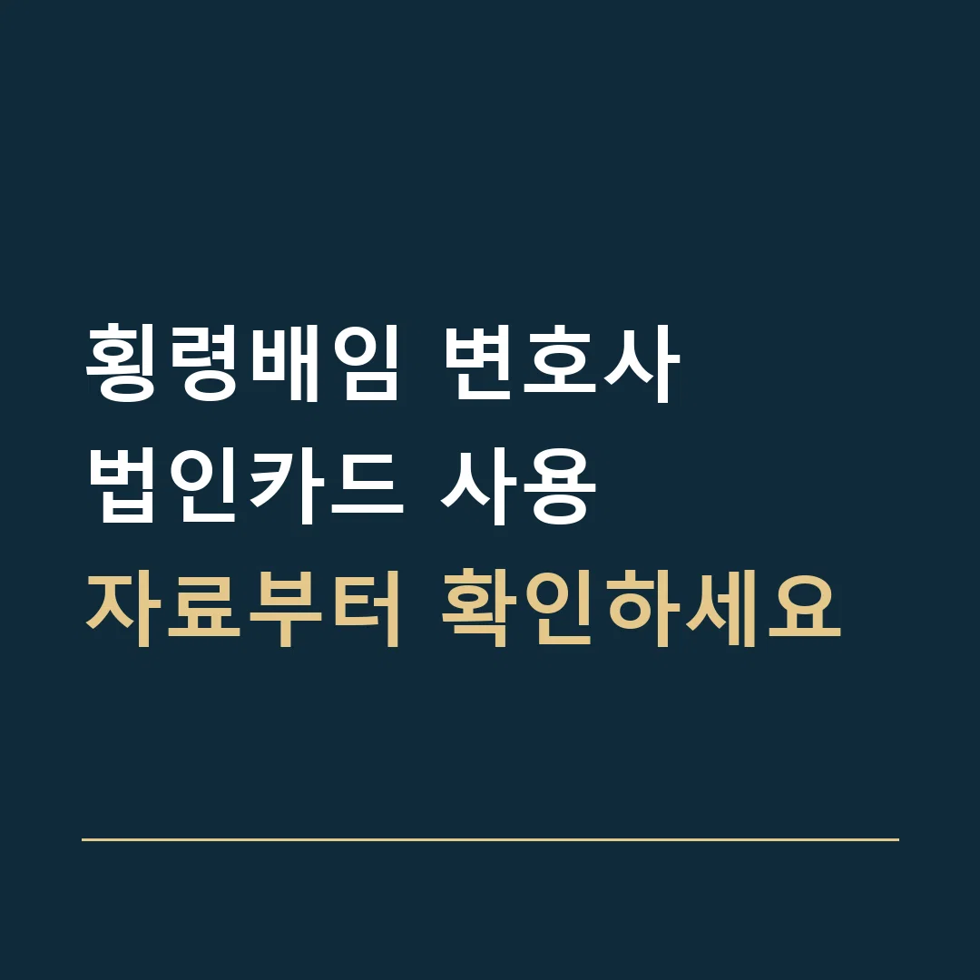 횡령배임 변호사 · 법인카드 사용
자료부터 확인하세요