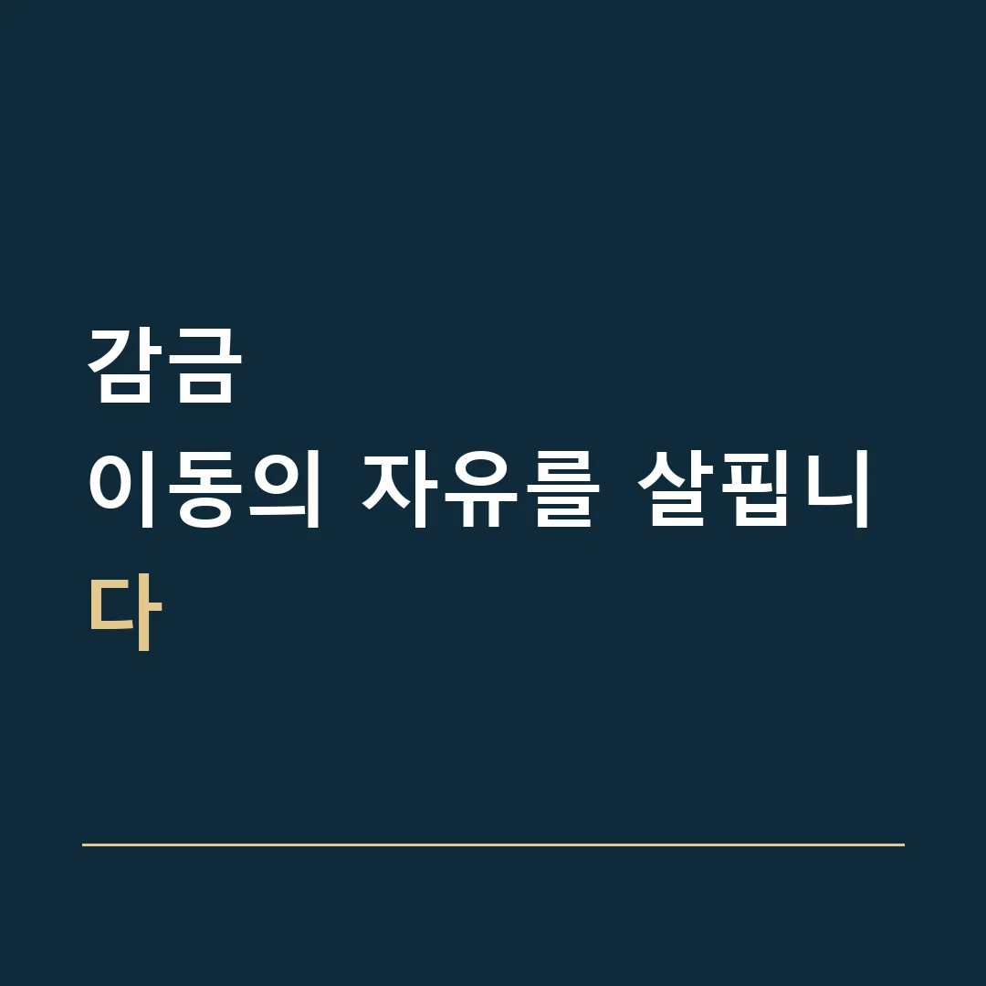 감금 · 이동의 자유를 살핍니다