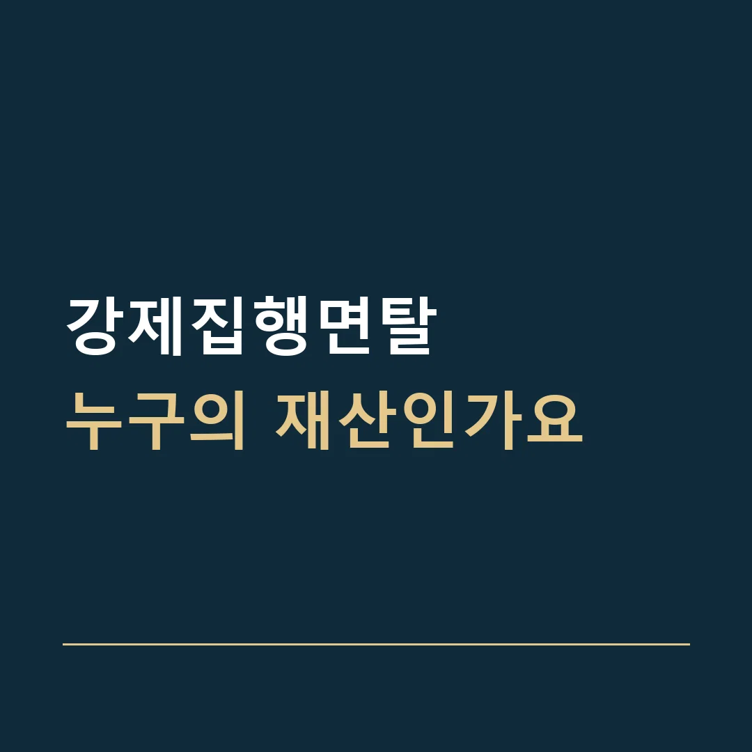 강제집행면탈 · 누구의 재산인가요