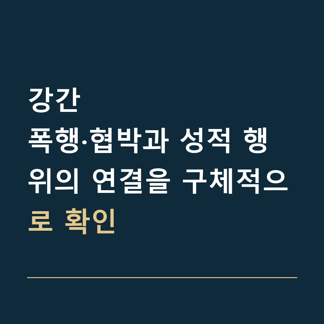 강간 · 폭행·협박과 성적 행위의 연결을 구체적으로 확인