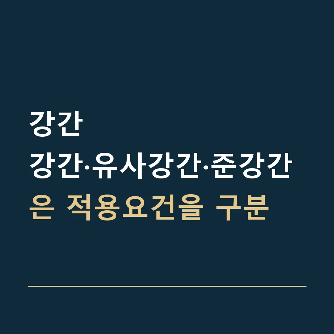 강간 · 강간·유사강간·준강간은 적용요건을 구분