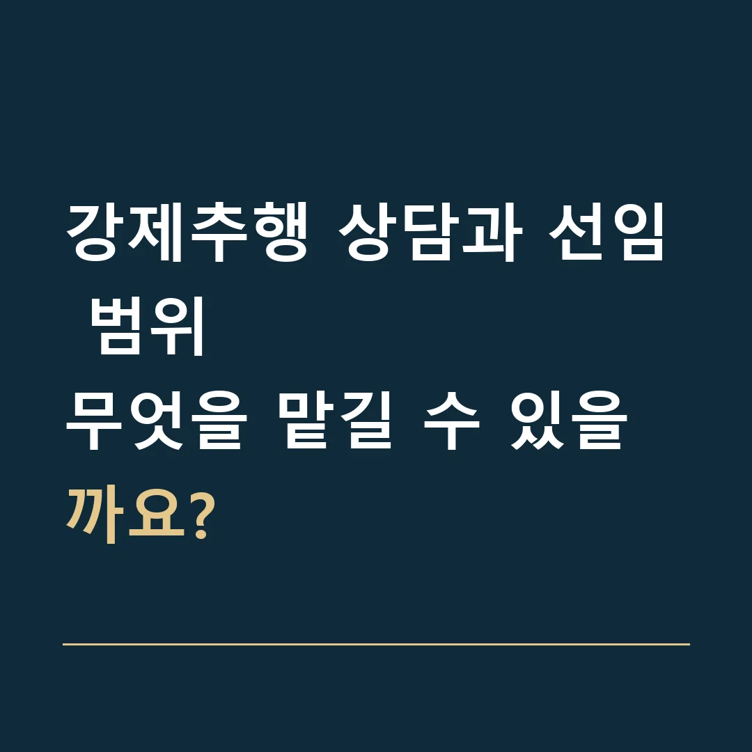 강제추행 상담과 선임 범위 · 무엇을 맡길 수 있을까요?