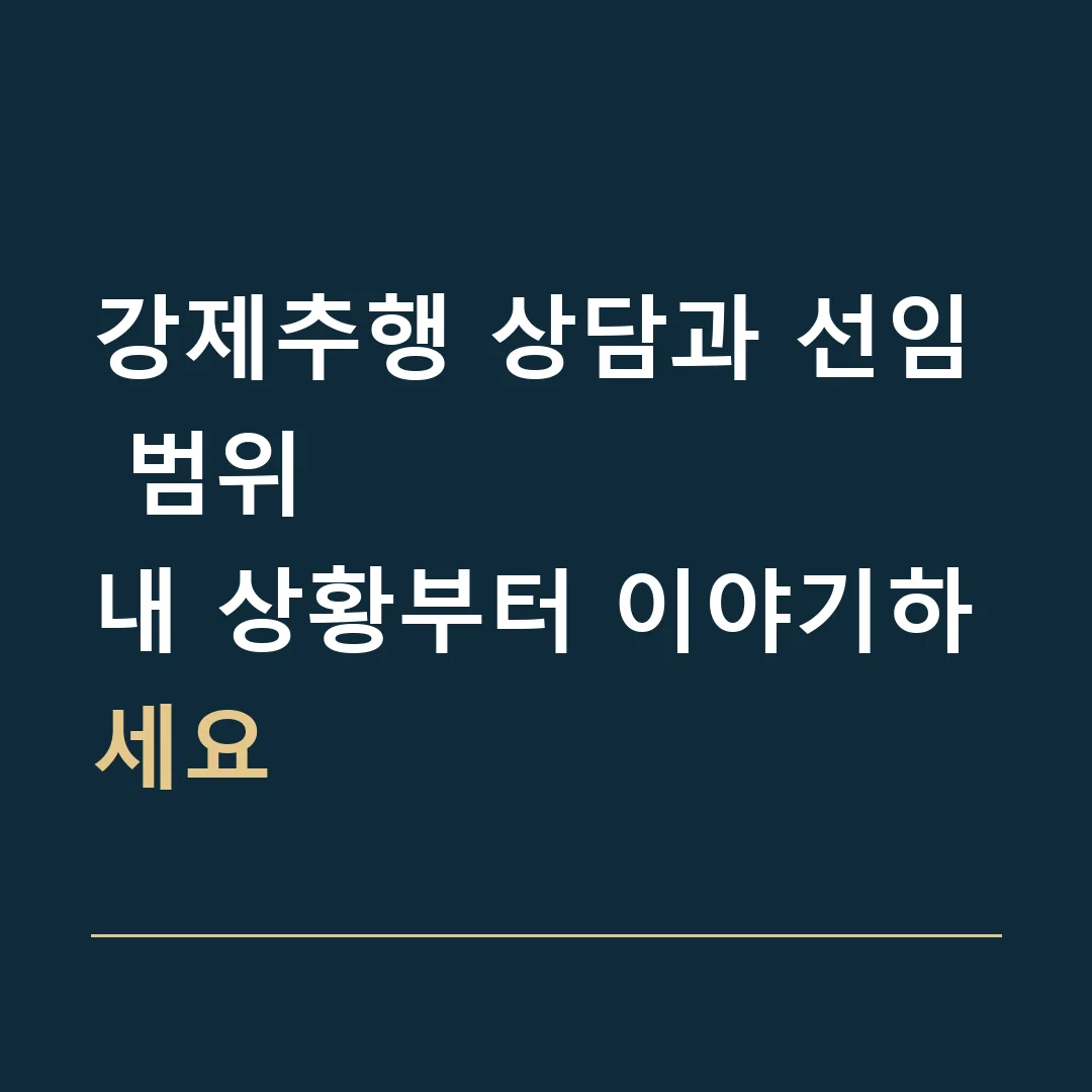 강제추행 상담과 선임 범위 · 내 상황부터 이야기하세요