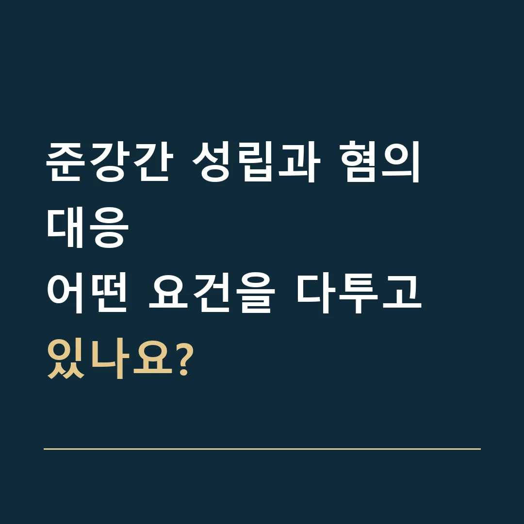준강간 성립과 혐의 대응 · 어떤 요건을 다투고 있나요?