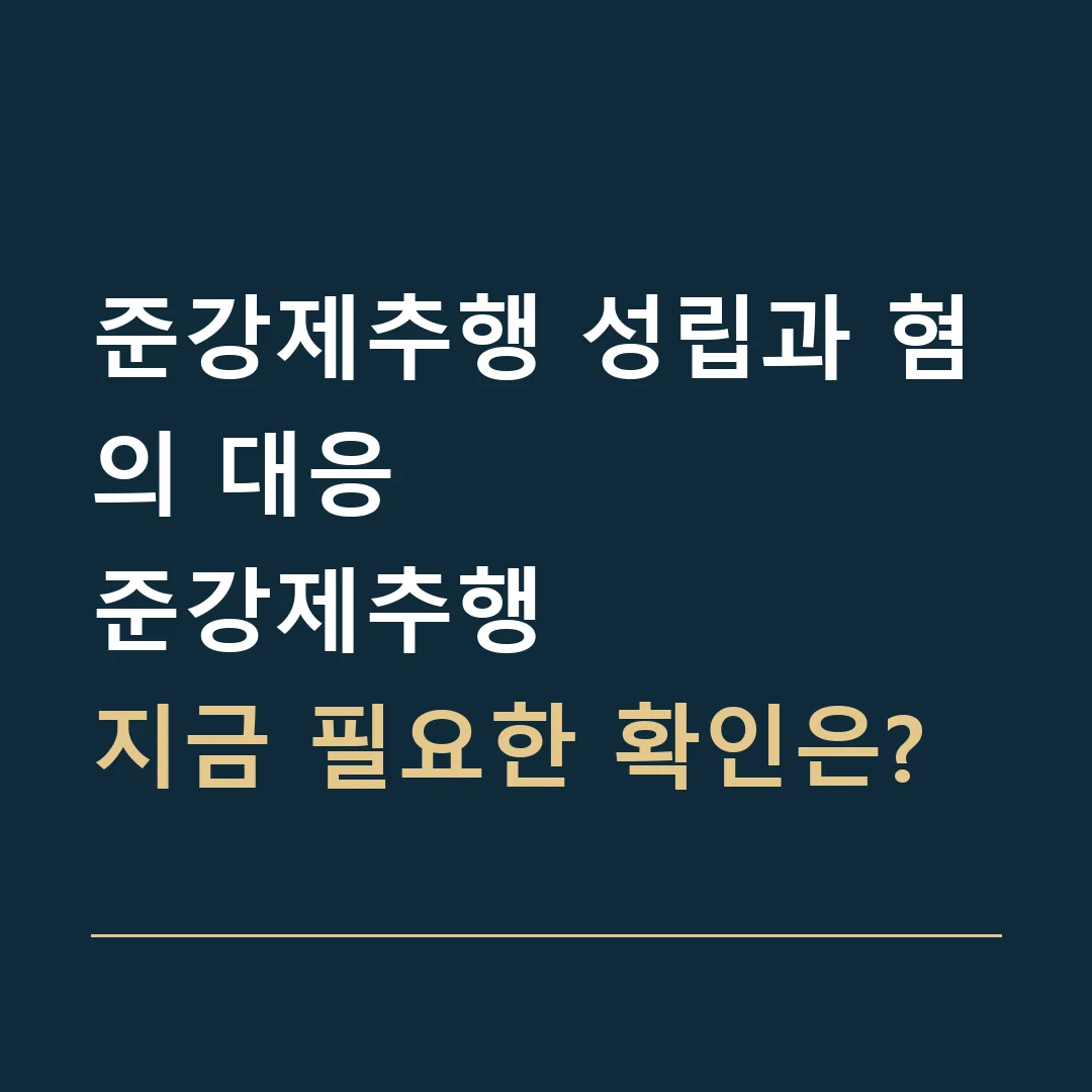준강제추행 성립과 혐의 대응 · 준강제추행
지금 필요한 확인은?