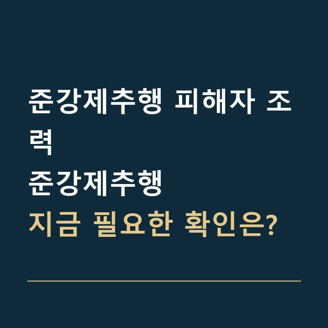 준강제추행 피해자 조력 · 준강제추행
지금 필요한 확인은?