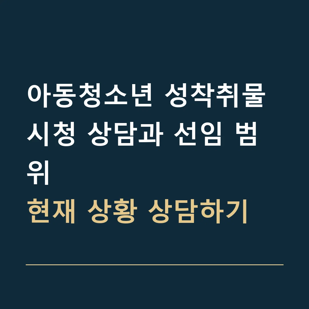 아동청소년 성착취물 시청 상담과 선임 범위 · 현재 상황 상담하기