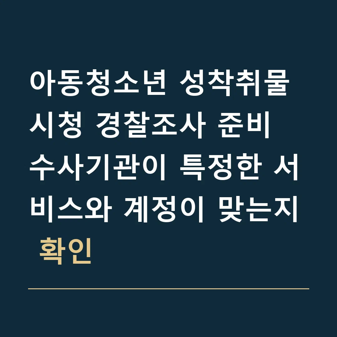 아동청소년 성착취물 시청 경찰조사 준비 · 수사기관이 특정한 서비스와 계정이 맞는지 확인