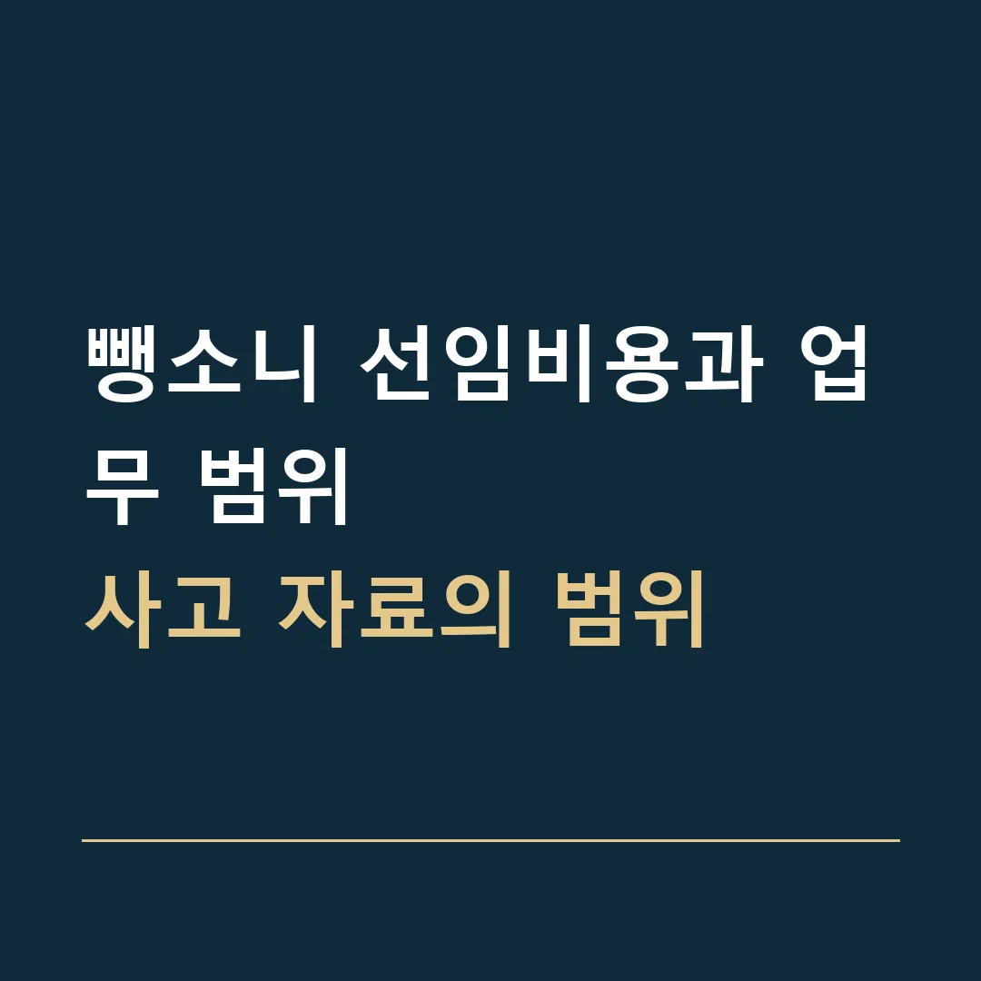 뺑소니 선임비용과 업무 범위 · 사고 자료의 범위