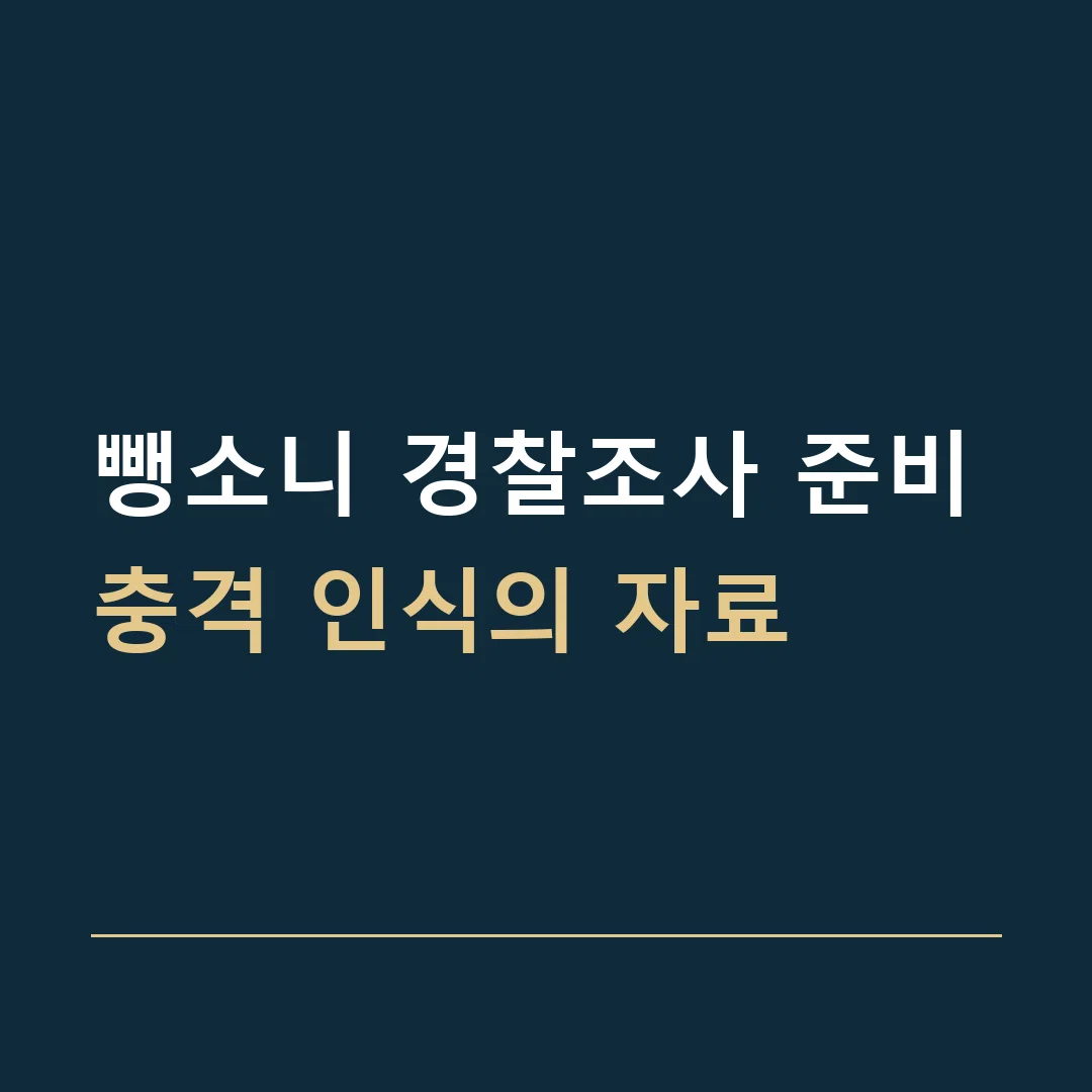 뺑소니 경찰조사 준비 · 충격 인식의 자료
