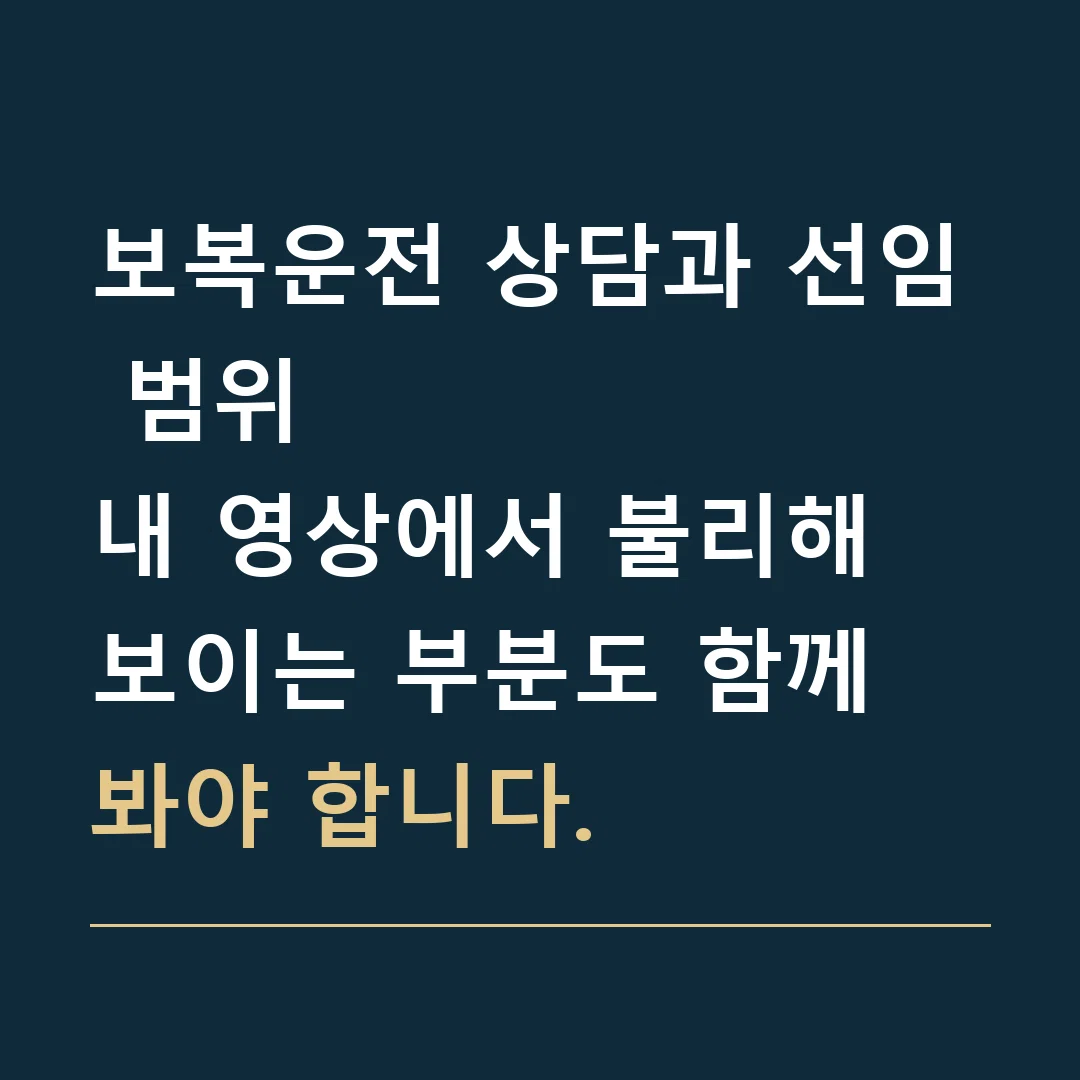 보복운전 상담과 선임 범위 · 내 영상에서 불리해 보이는 부분도 함께 봐야 합니다.