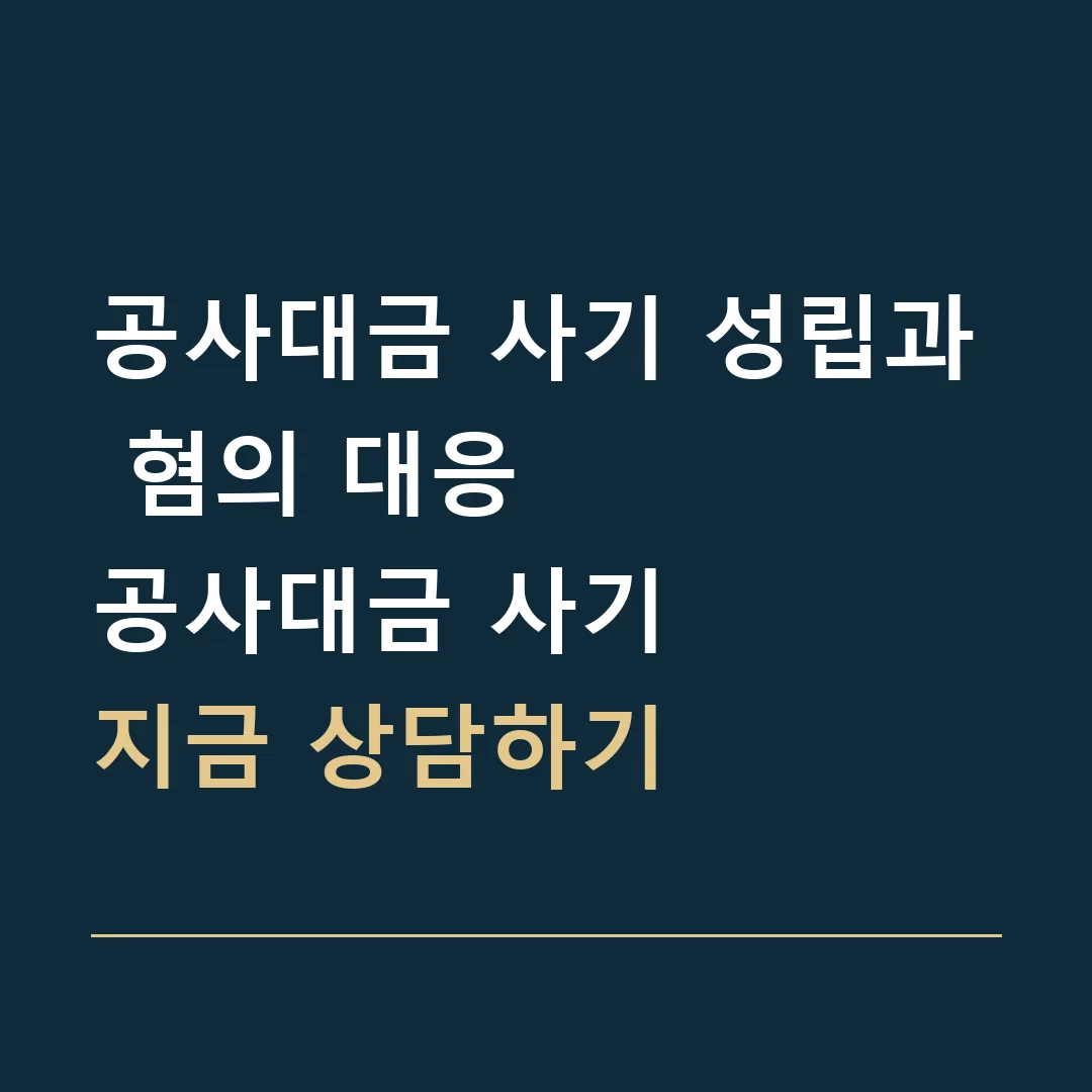 공사대금 사기 성립과 혐의 대응 · 공사대금 사기
지금 상담하기