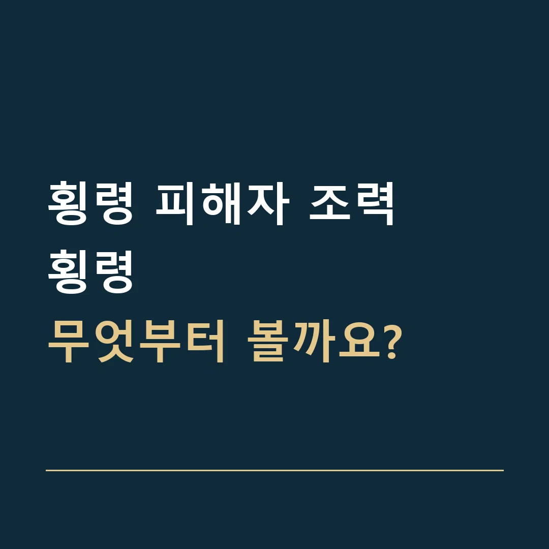 횡령 피해자 조력 · 횡령
무엇부터 볼까요?