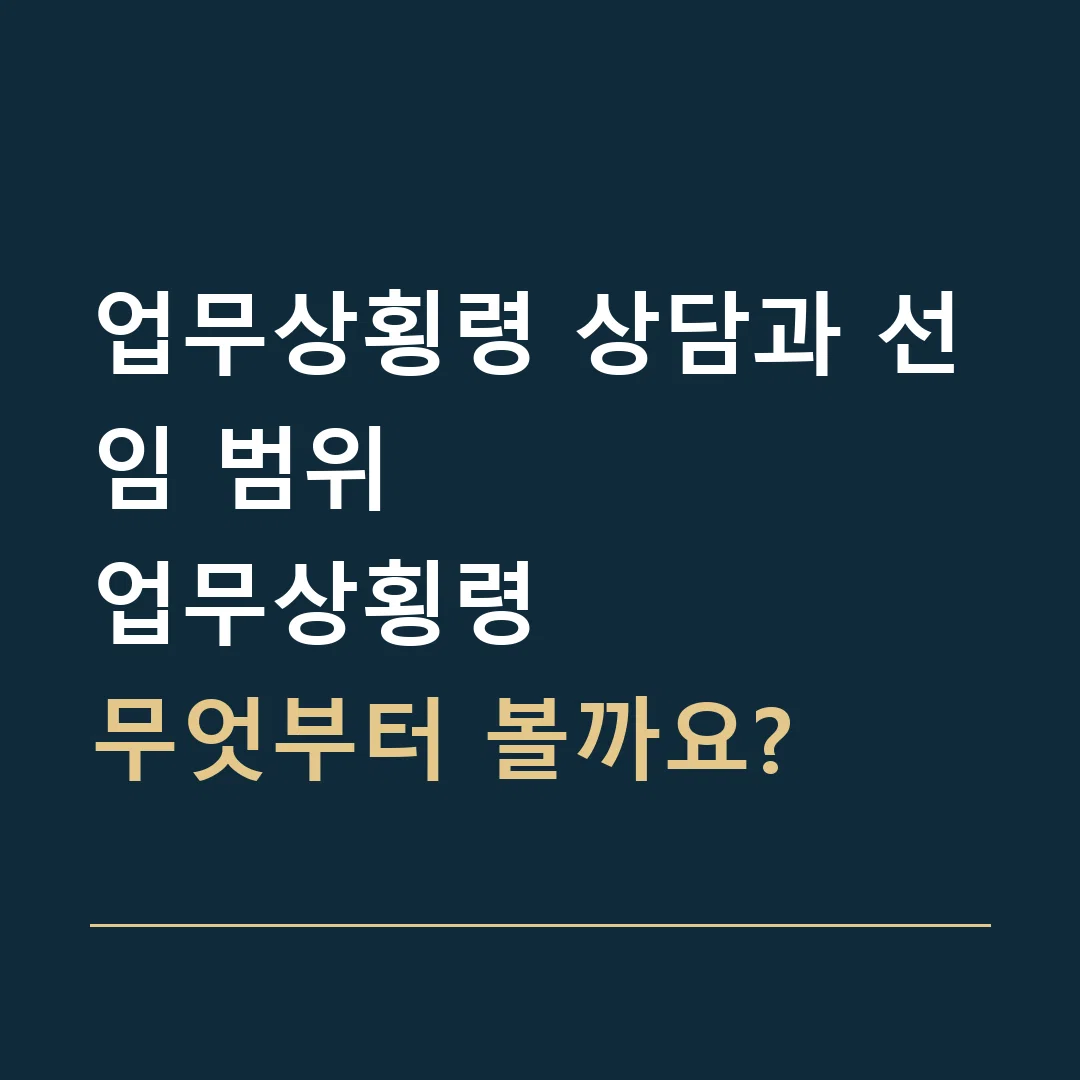 업무상횡령 상담과 선임 범위 · 업무상횡령
무엇부터 볼까요?