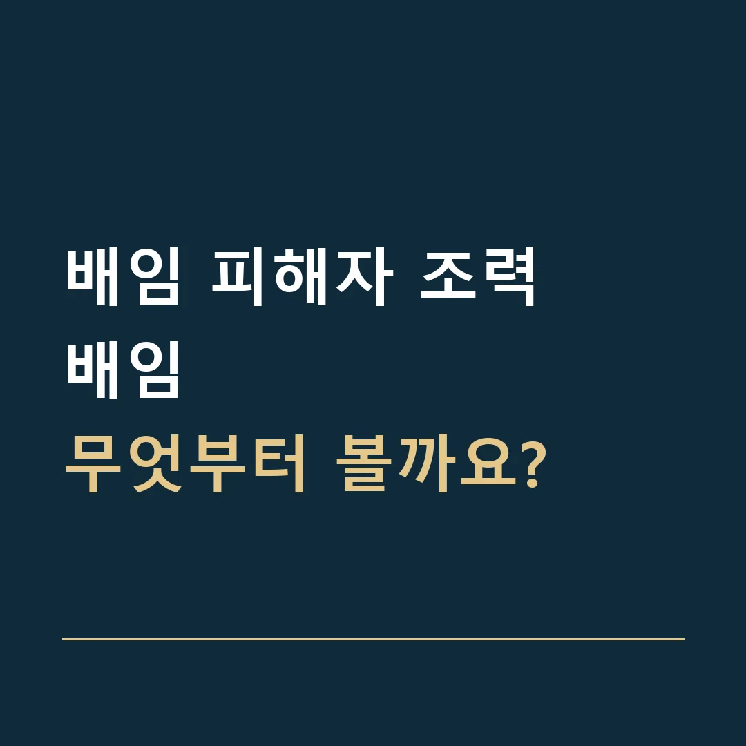 배임 피해자 조력 · 배임
무엇부터 볼까요?