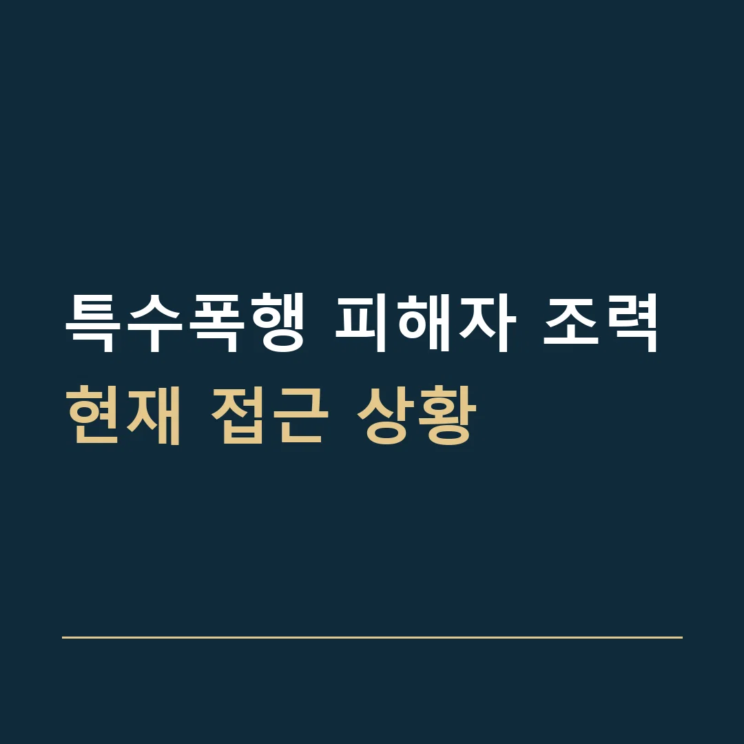 특수폭행 피해자 조력 · 현재 접근 상황