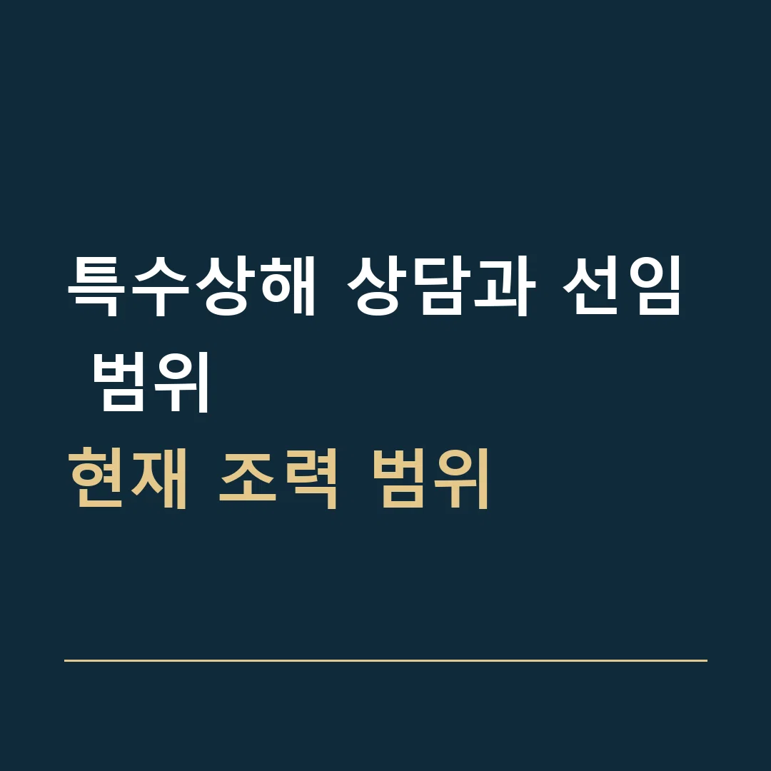 특수상해 상담과 선임 범위 · 현재 조력 범위
