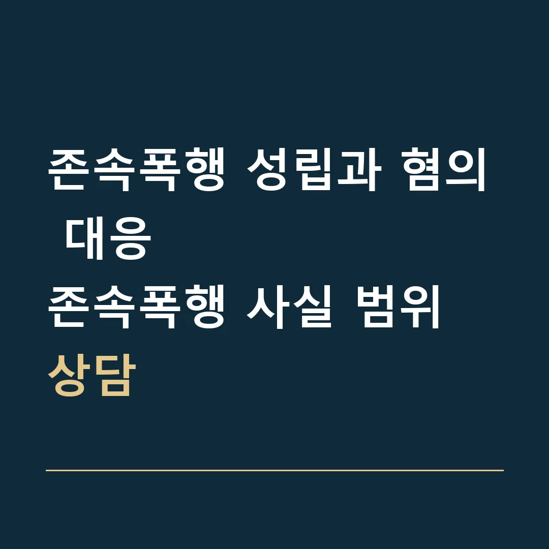 존속폭행 성립과 혐의 대응 · 존속폭행 사실 범위 상담