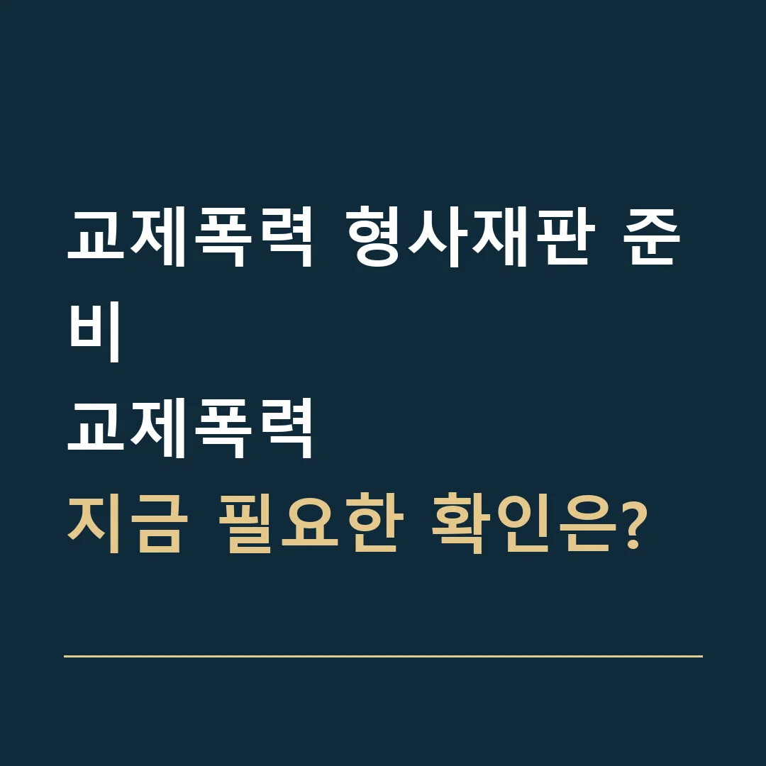 교제폭력 형사재판 준비 · 교제폭력
지금 필요한 확인은?