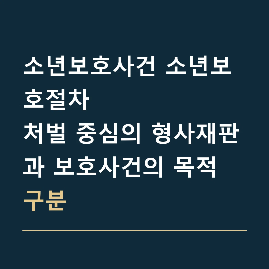 소년보호사건 소년보호절차 · 처벌 중심의 형사재판과 보호사건의 목적 구분