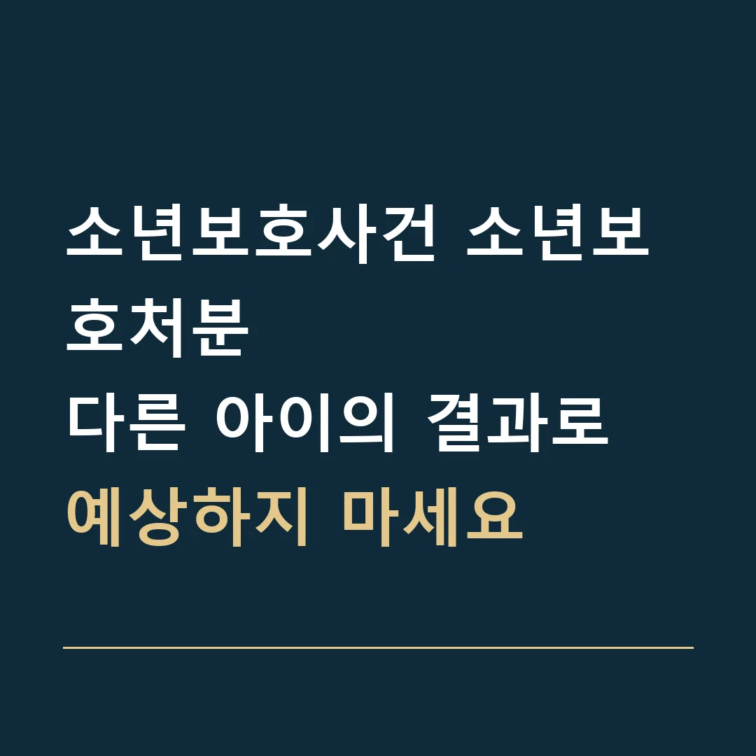 소년보호사건 소년보호처분 · 다른 아이의 결과로
예상하지 마세요