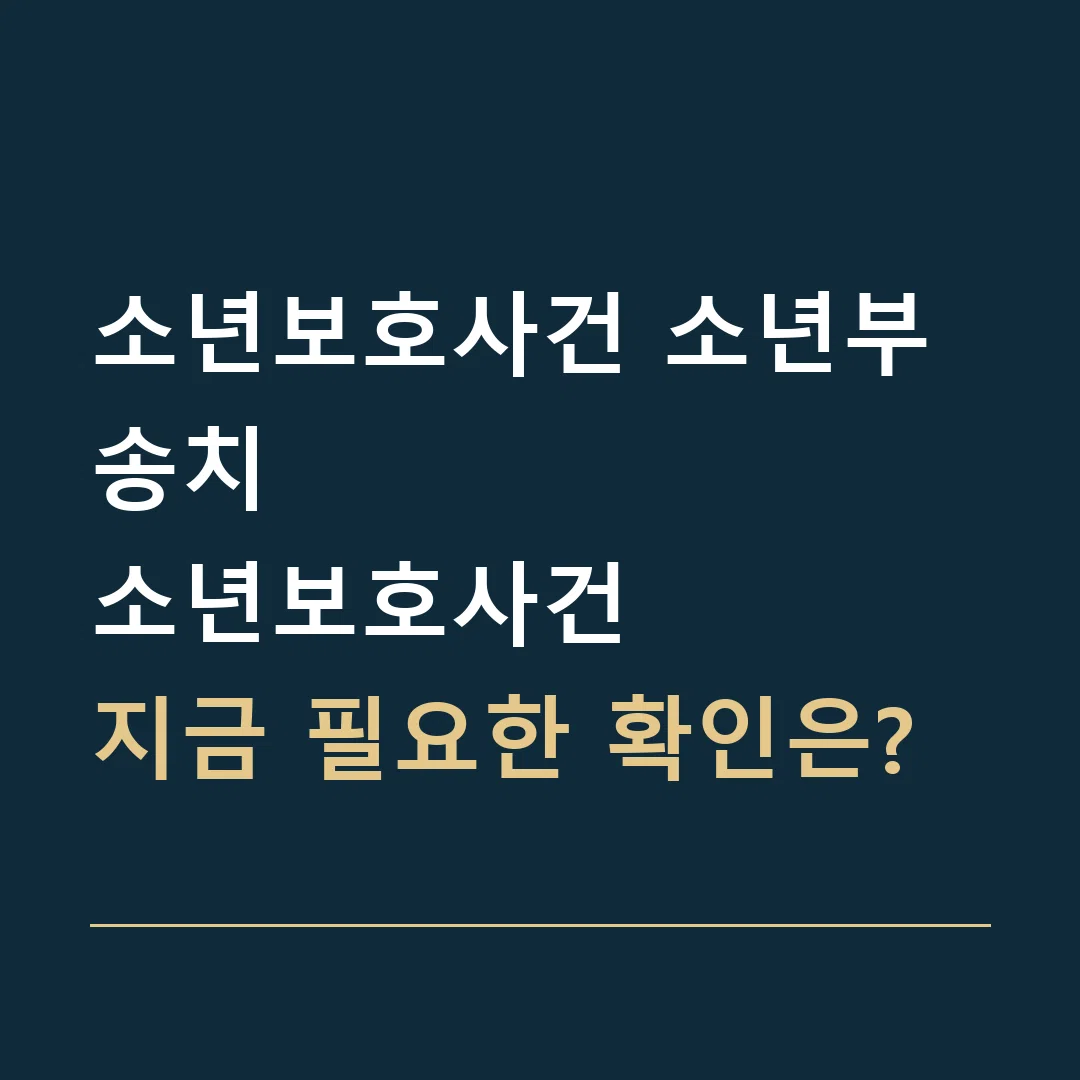 소년보호사건 소년부 송치 · 소년보호사건
지금 필요한 확인은?