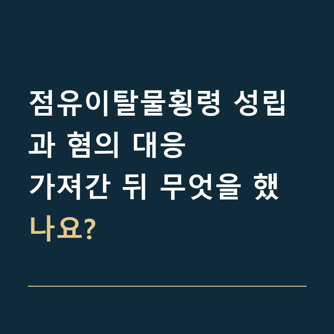 점유이탈물횡령 성립과 혐의 대응 · 가져간 뒤 무엇을 했나요?