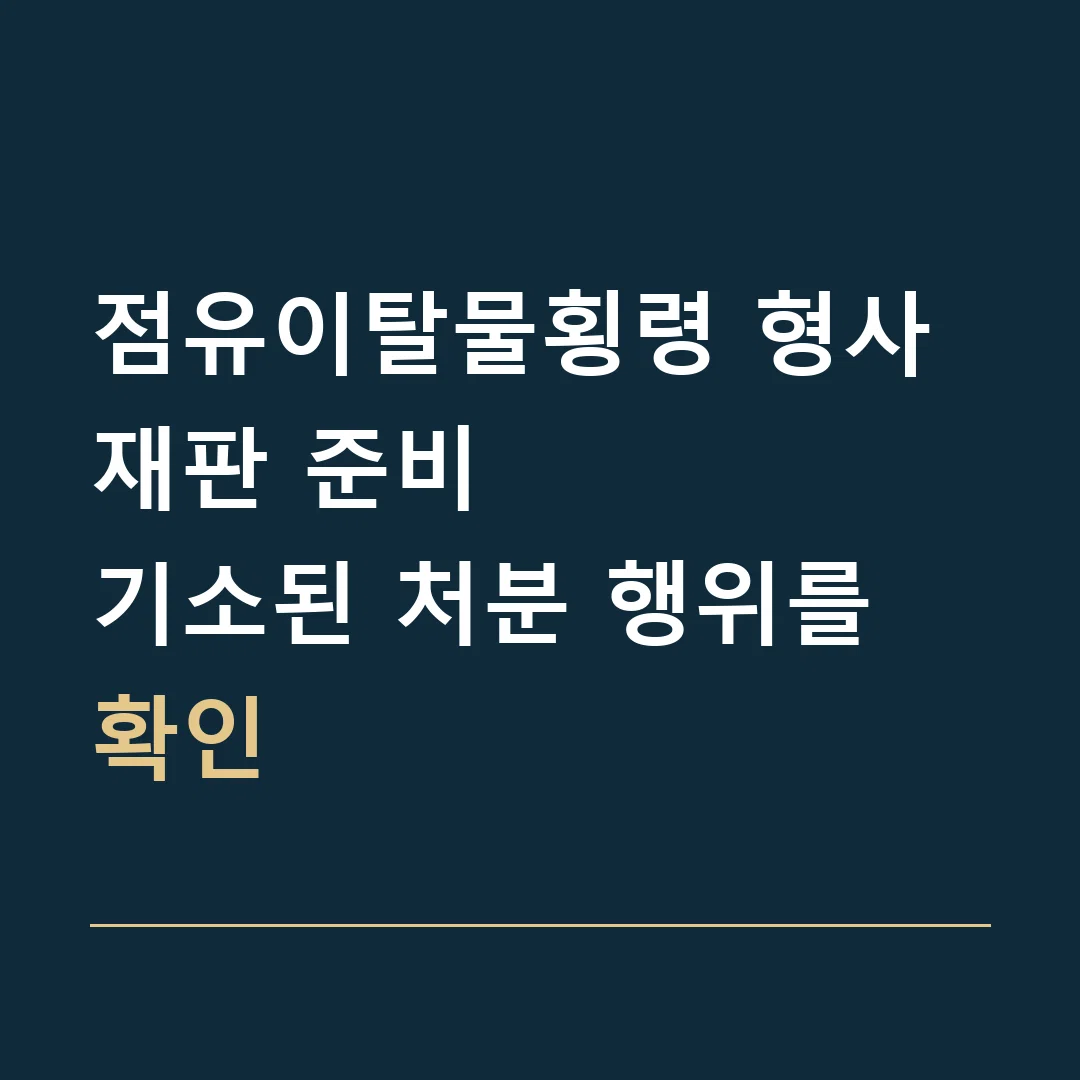 점유이탈물횡령 형사재판 준비 · 기소된 처분 행위를 확인