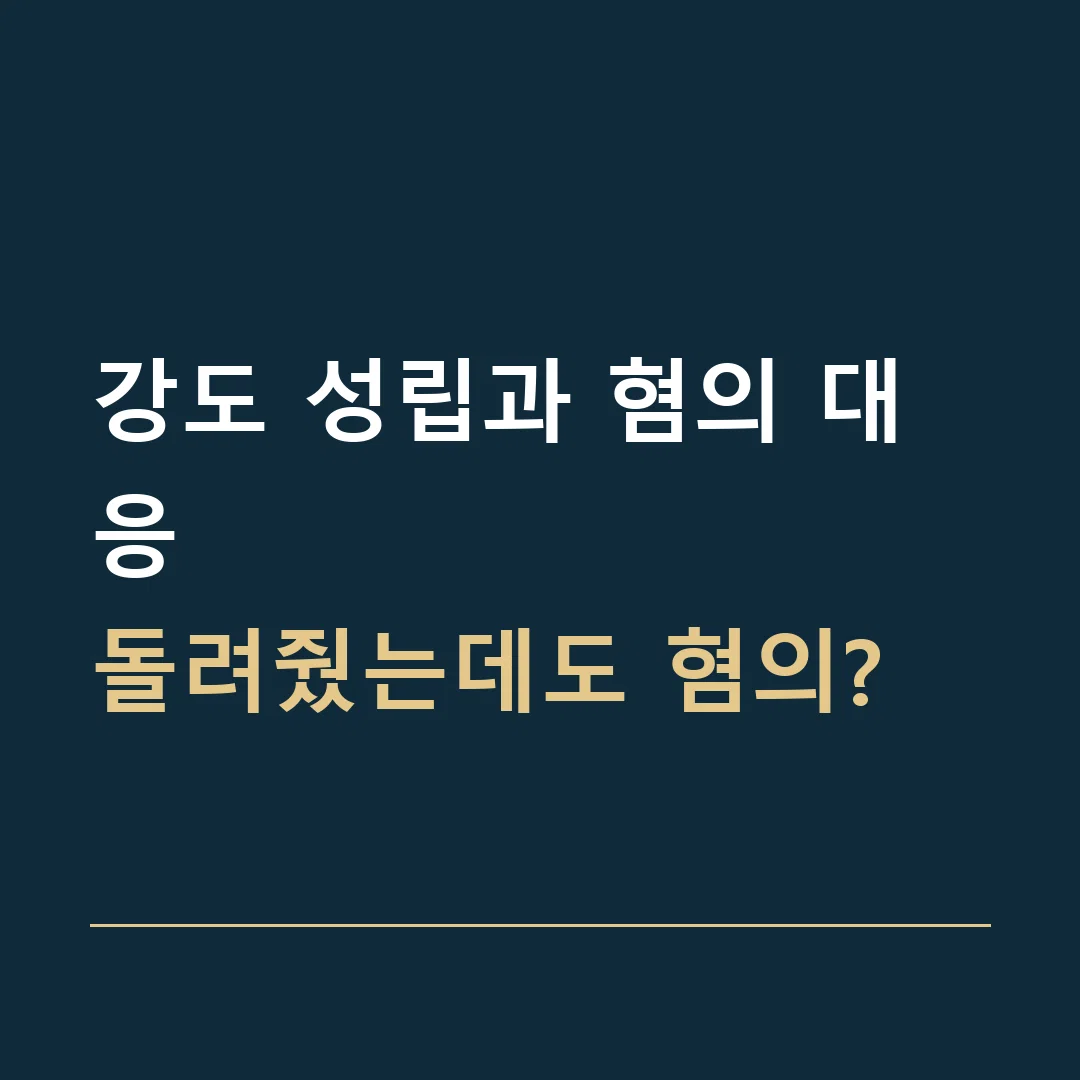 강도 성립과 혐의 대응 · 돌려줬는데도 혐의?