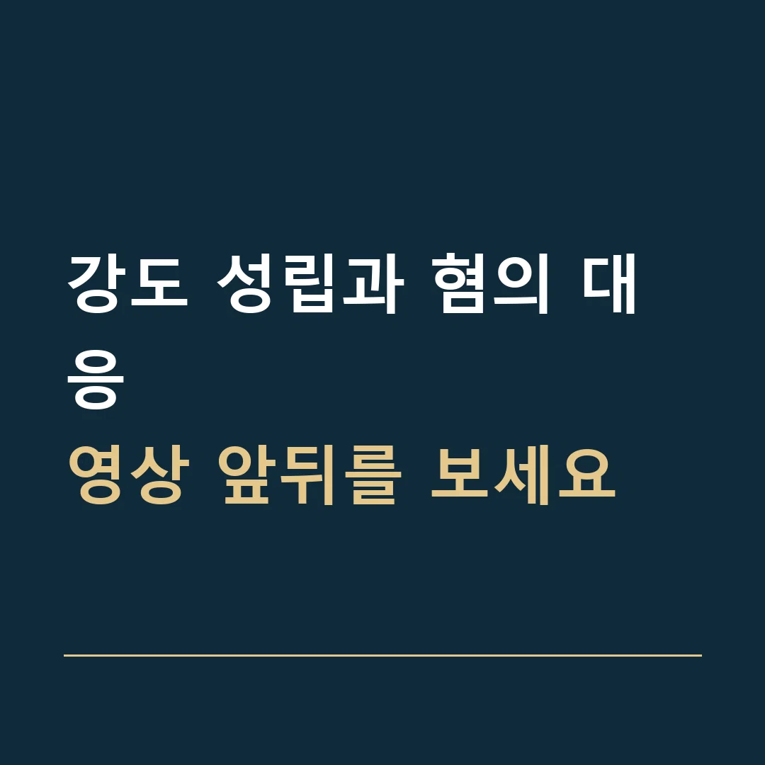 강도 성립과 혐의 대응 · 영상 앞뒤를 보세요