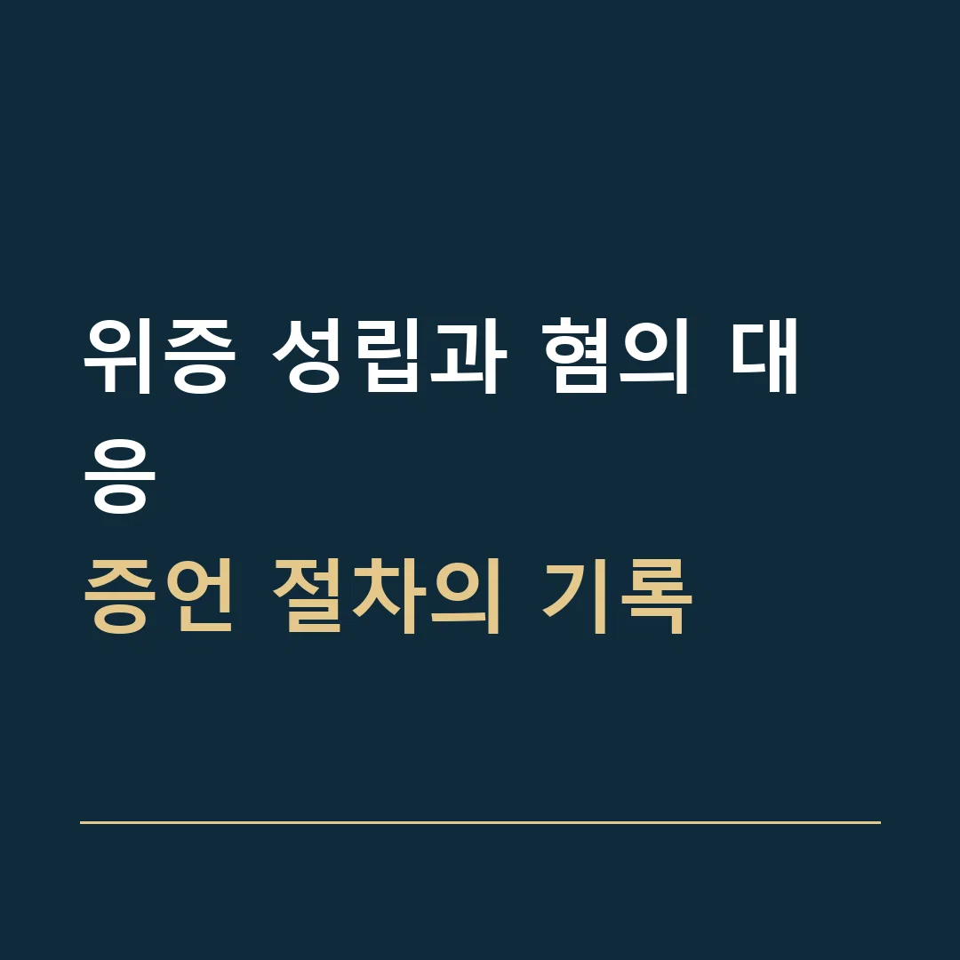 위증 성립과 혐의 대응 · 증언 절차의 기록