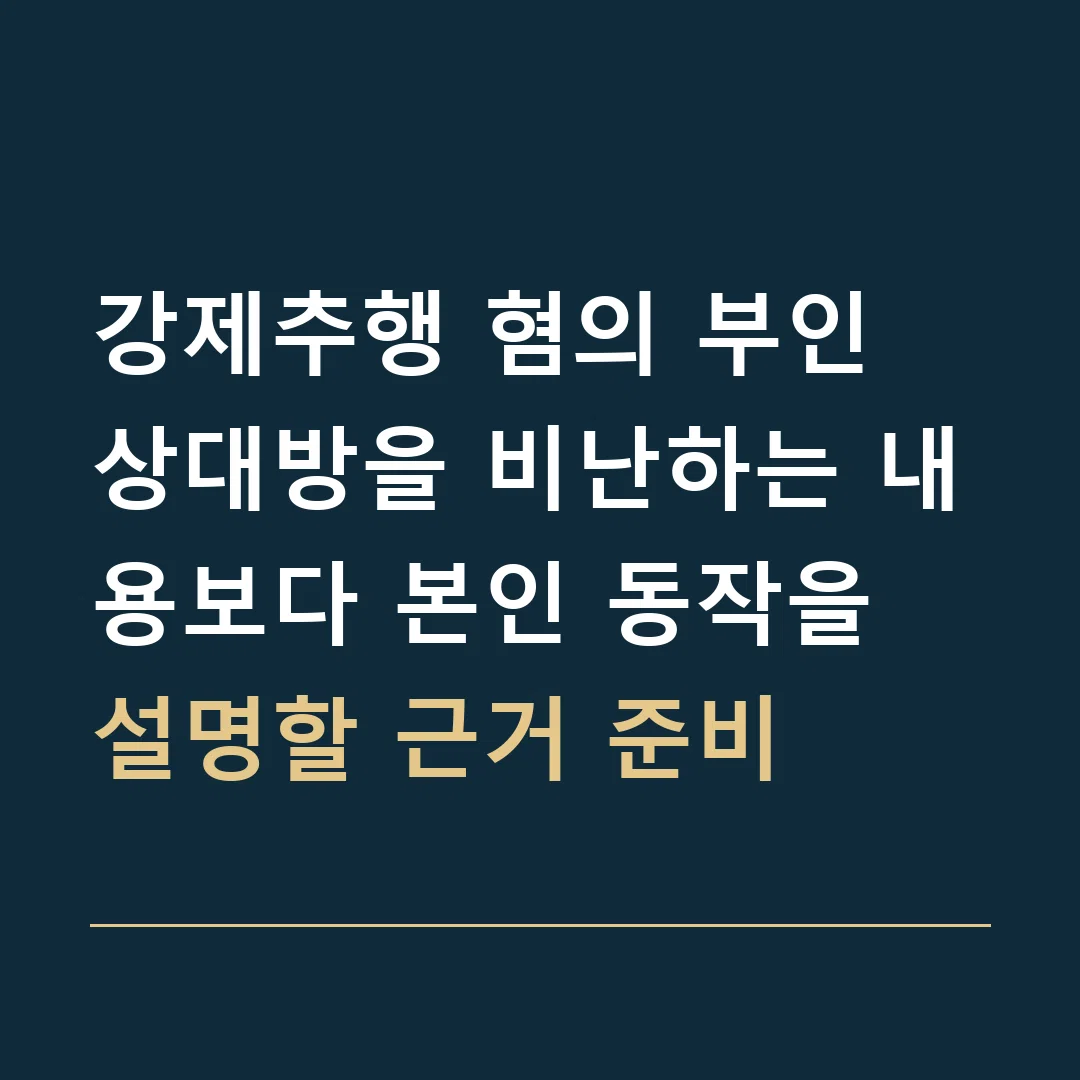 강제추행 혐의 부인 · 상대방을 비난하는 내용보다 본인 동작을 설명할 근거 준비