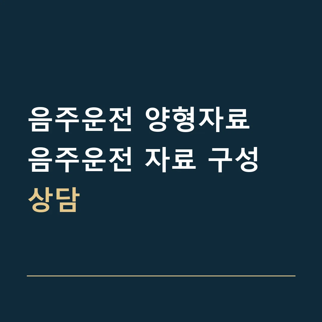 음주운전 양형자료 · 음주운전 자료 구성 상담
