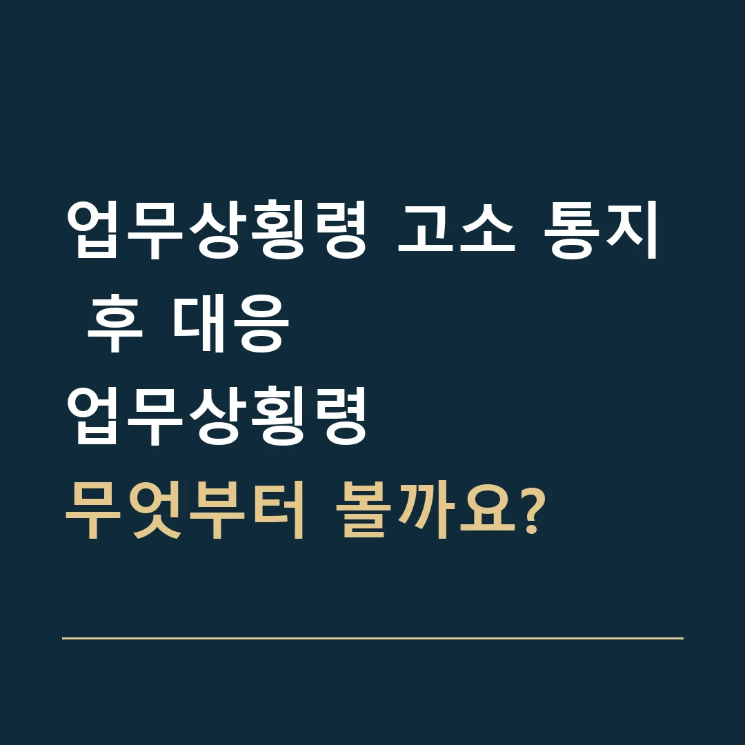 업무상횡령 고소 통지 후 대응 · 업무상횡령
무엇부터 볼까요?
