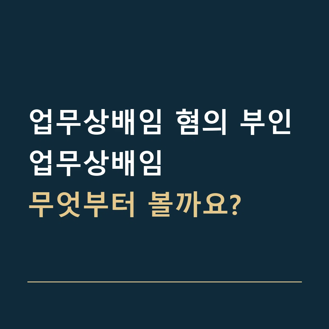 업무상배임 혐의 부인 · 업무상배임
무엇부터 볼까요?