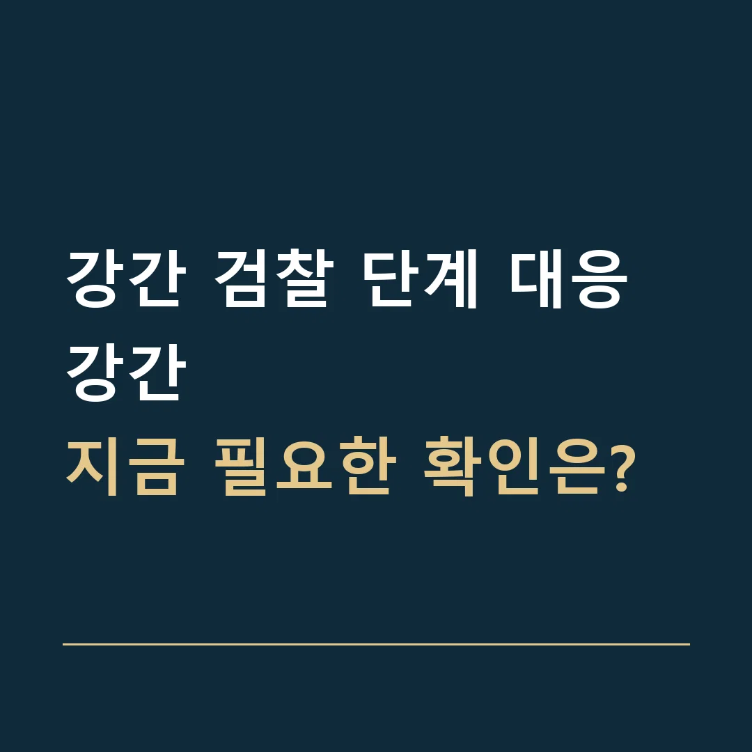 강간 검찰 단계 대응 · 강간
지금 필요한 확인은?
