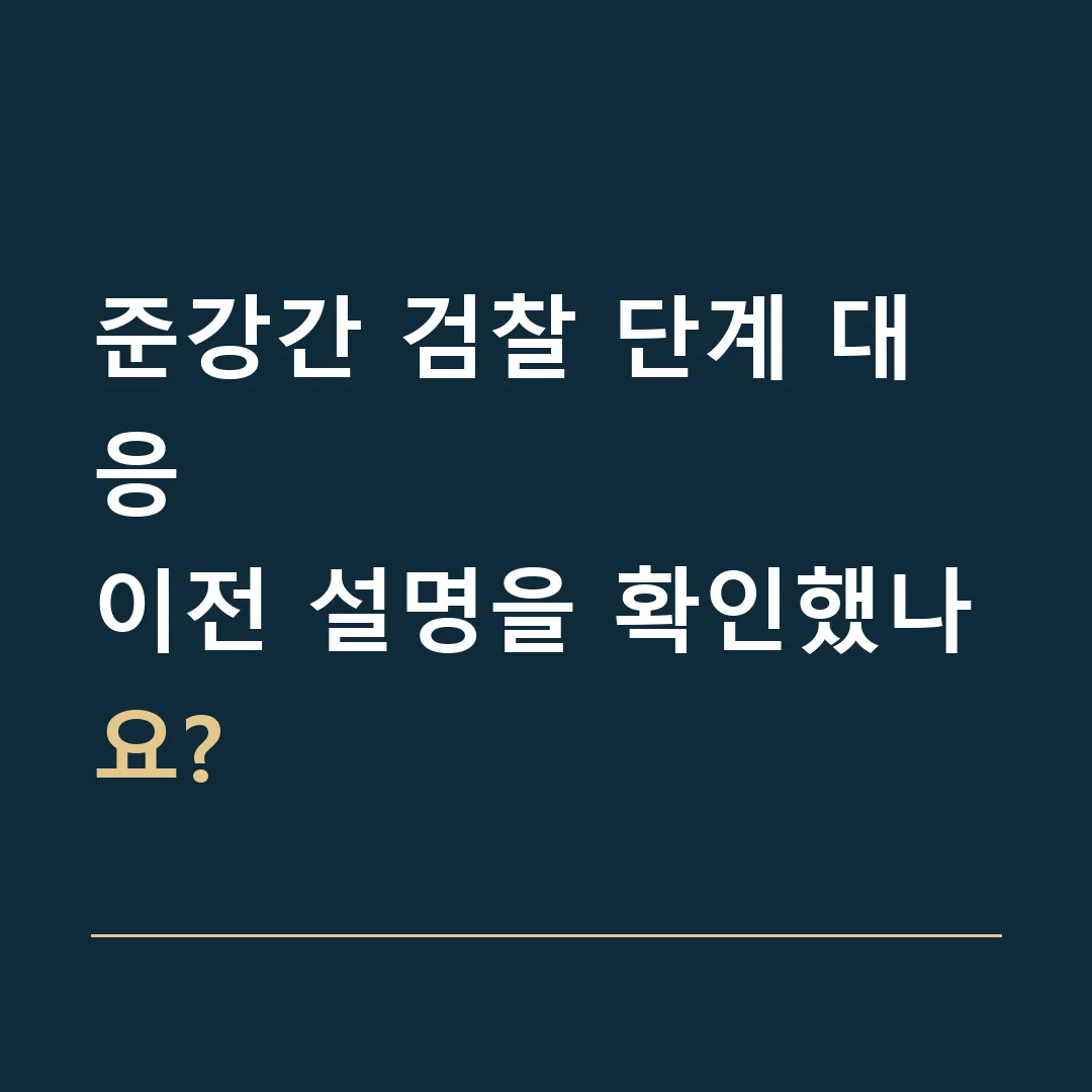 준강간 검찰 단계 대응 · 이전 설명을 확인했나요?