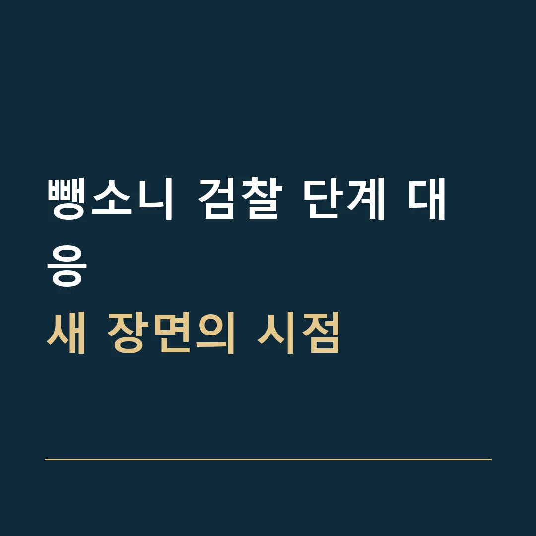 뺑소니 검찰 단계 대응 · 새 장면의 시점