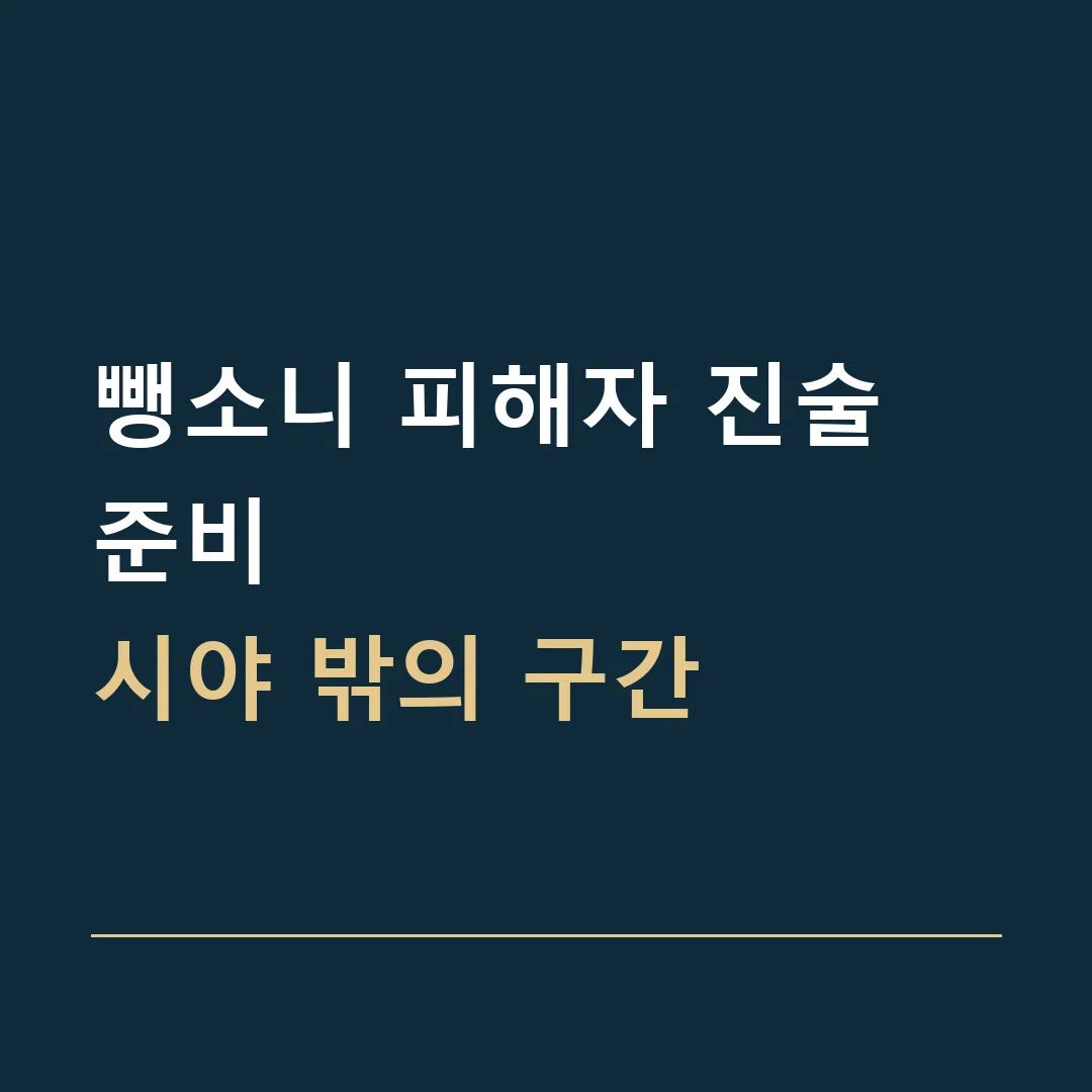 뺑소니 피해자 진술 준비 · 시야 밖의 구간