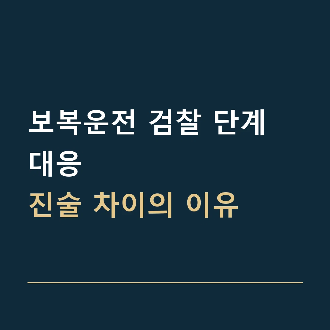 보복운전 검찰 단계 대응 · 진술 차이의 이유