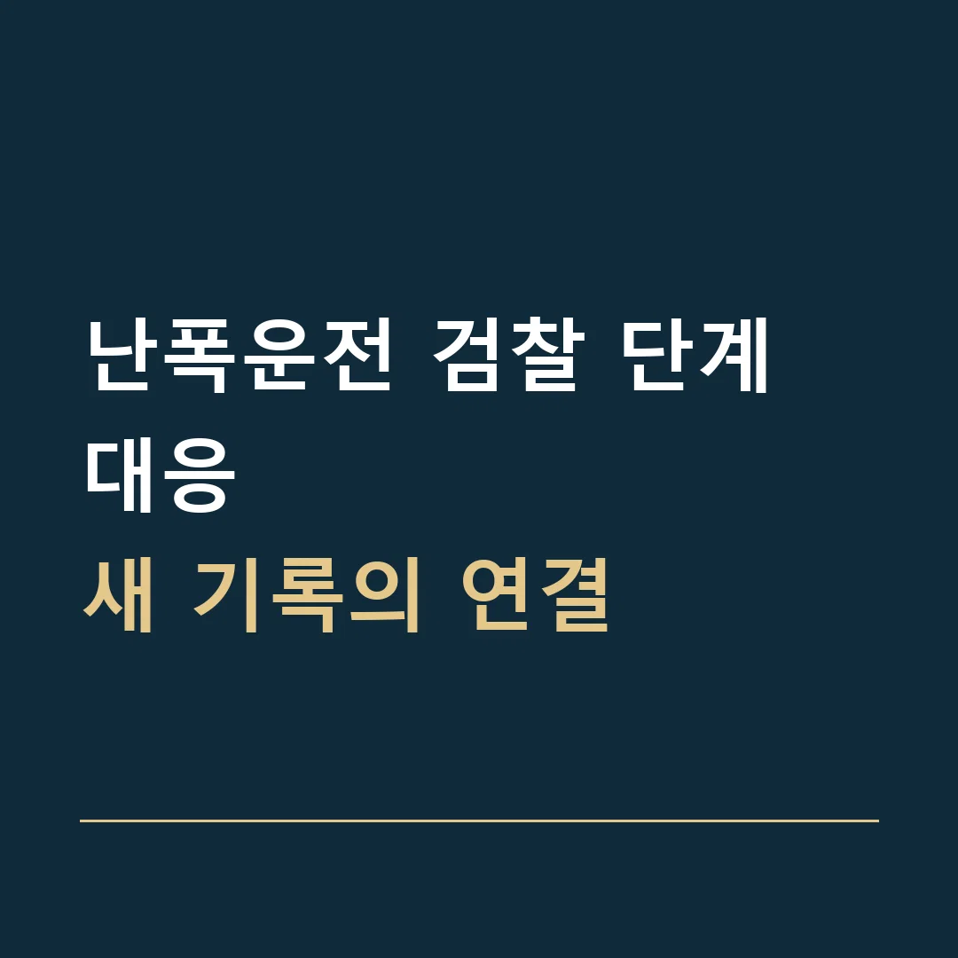 난폭운전 검찰 단계 대응 · 새 기록의 연결