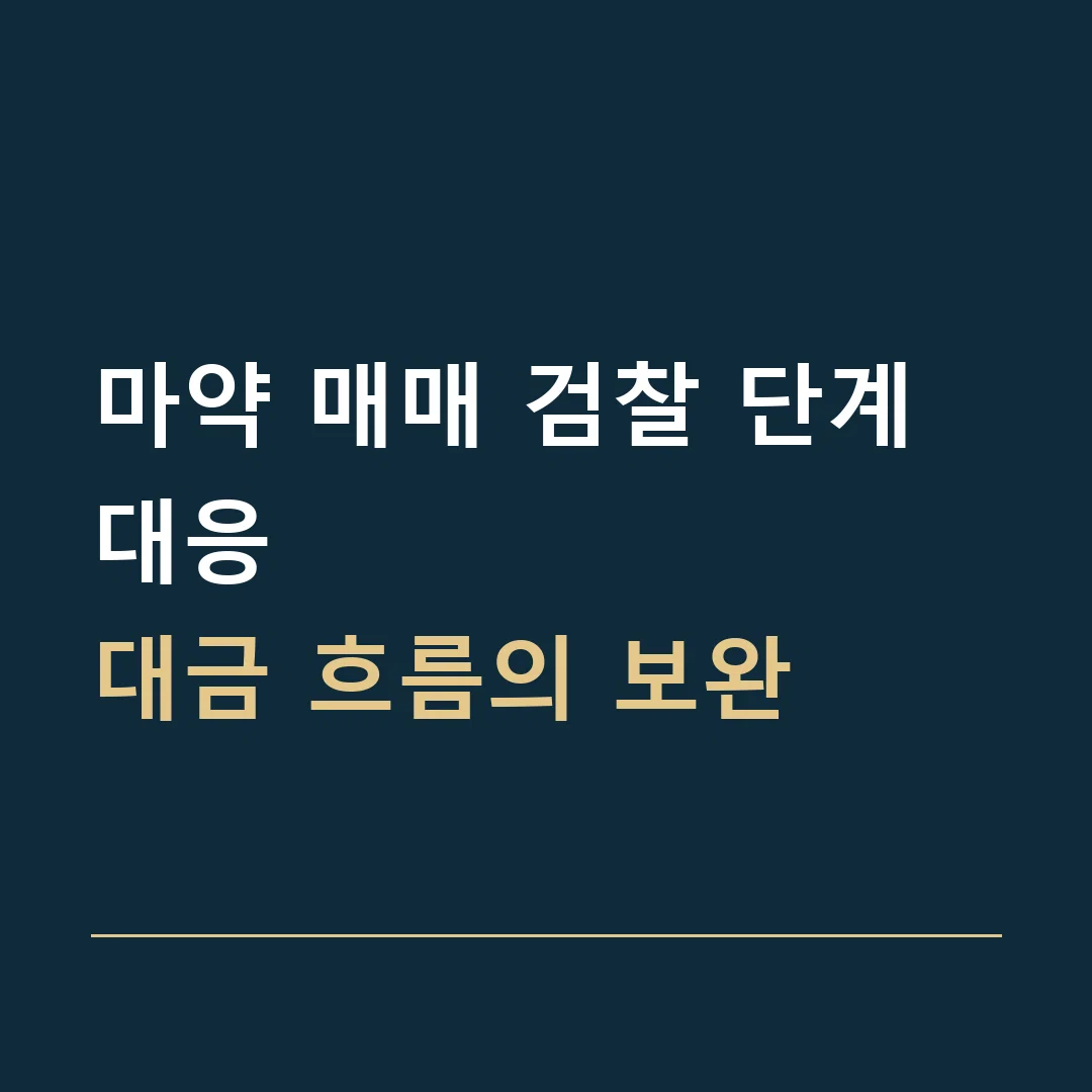 마약 매매 검찰 단계 대응 · 대금 흐름의 보완
