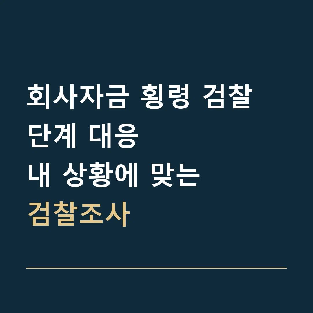 회사자금 횡령 검찰 단계 대응 · 내 상황에 맞는
검찰조사