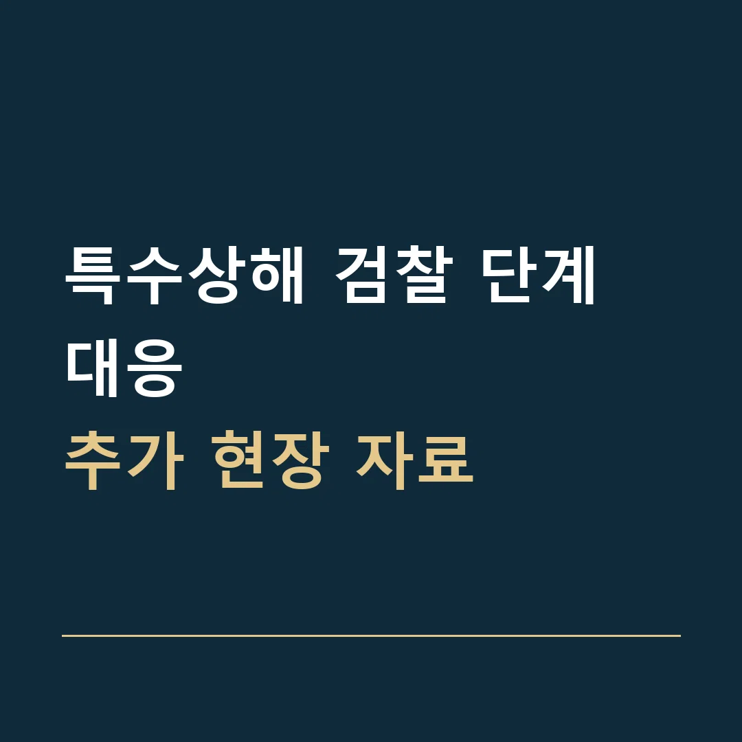 특수상해 검찰 단계 대응 · 추가 현장 자료