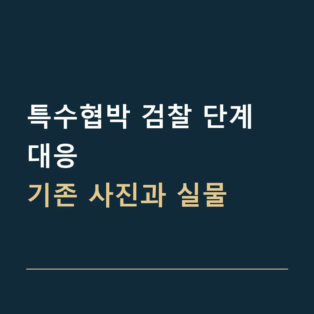 특수협박 검찰 단계 대응 · 기존 사진과 실물