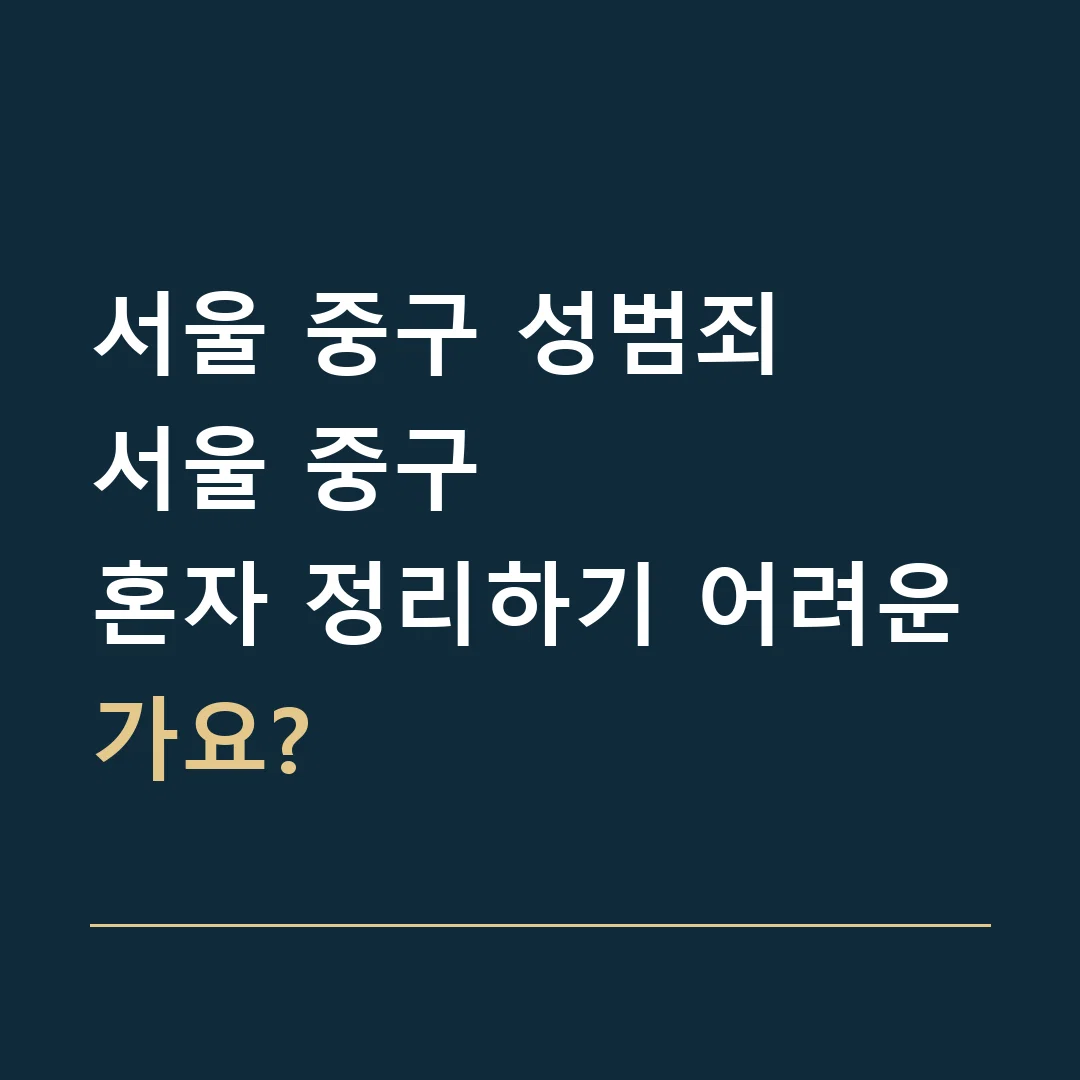 서울 중구 성범죄 · 서울 중구
혼자 정리하기 어려운가요?