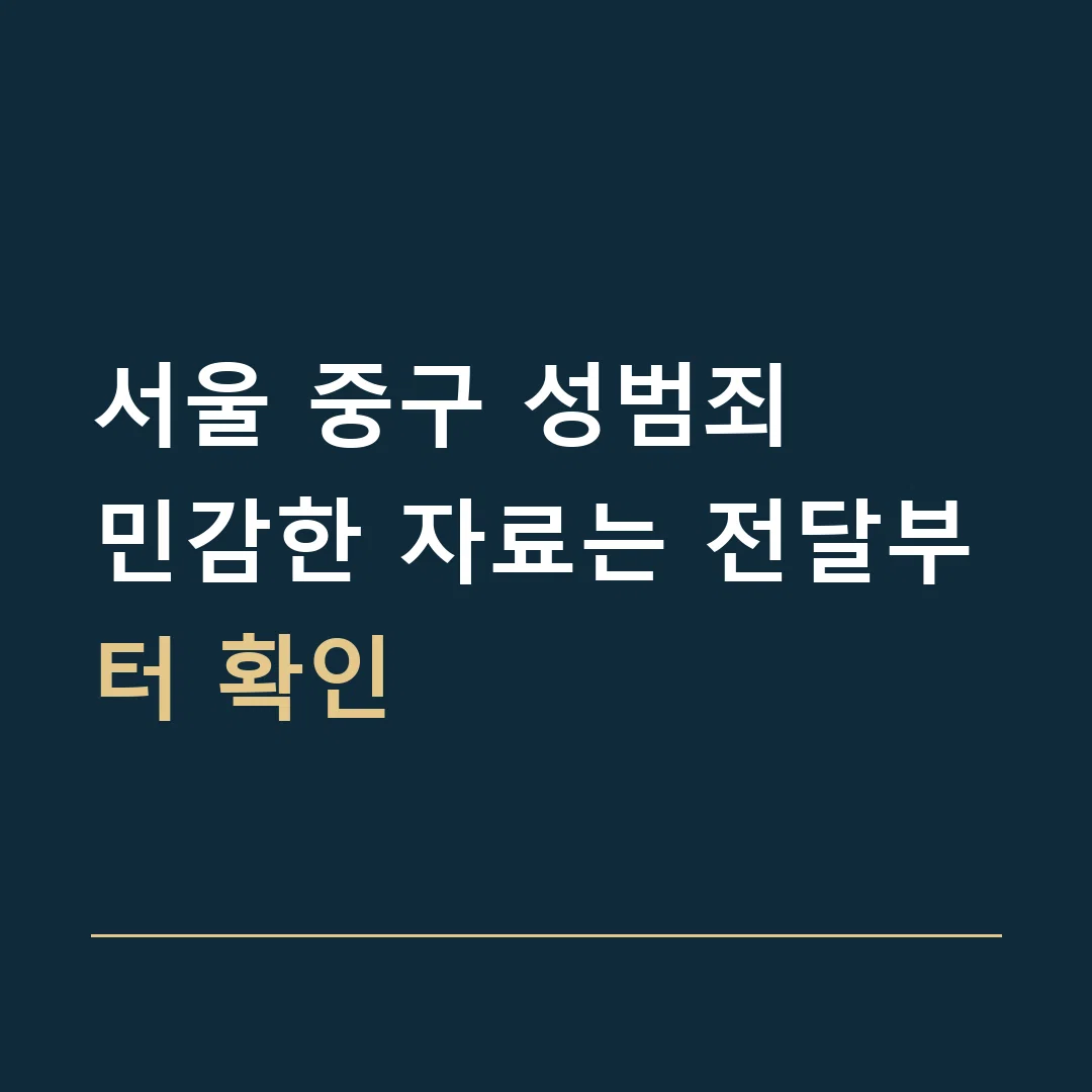 서울 중구 성범죄 · 민감한 자료는 전달부터 확인