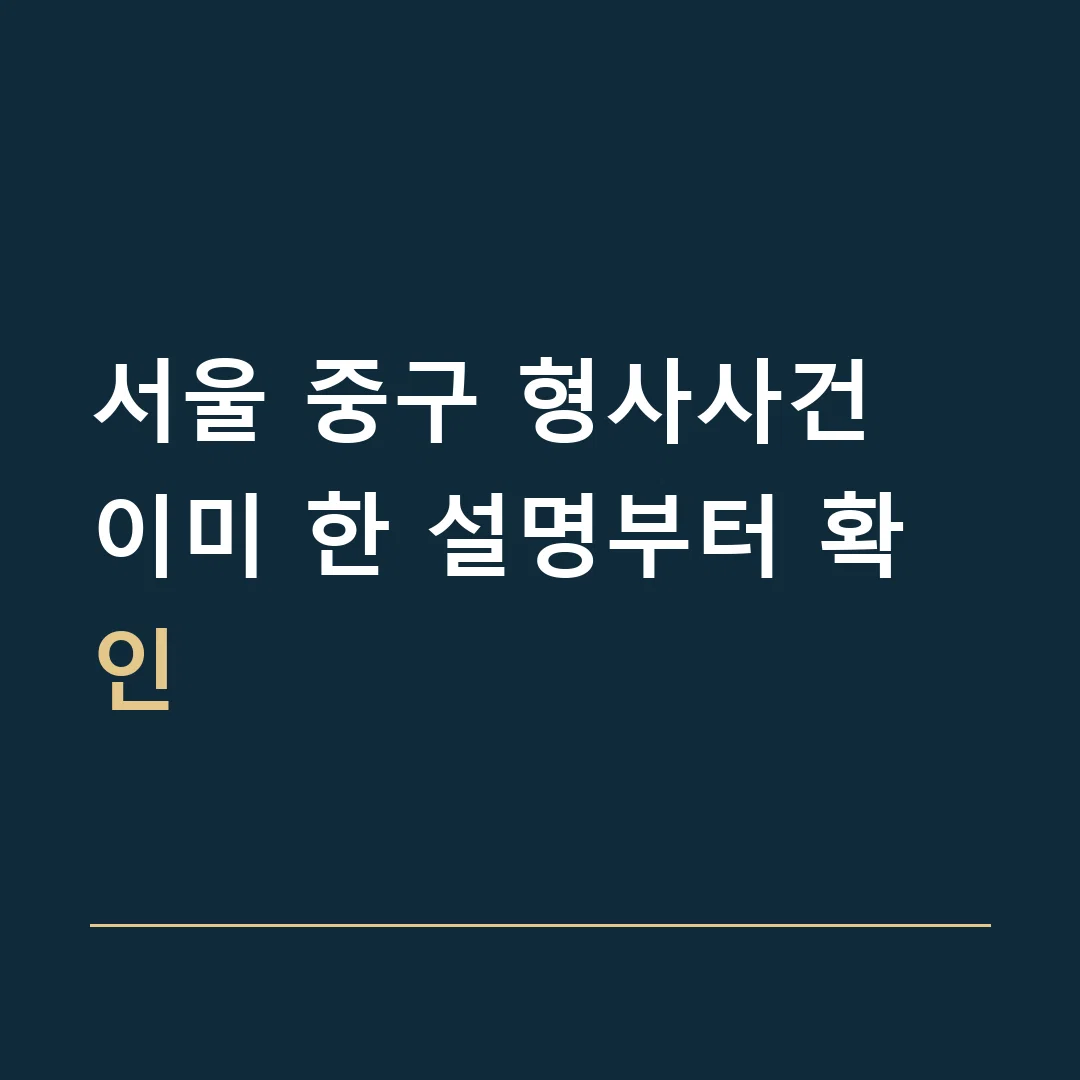서울 중구 형사사건 · 이미 한 설명부터 확인