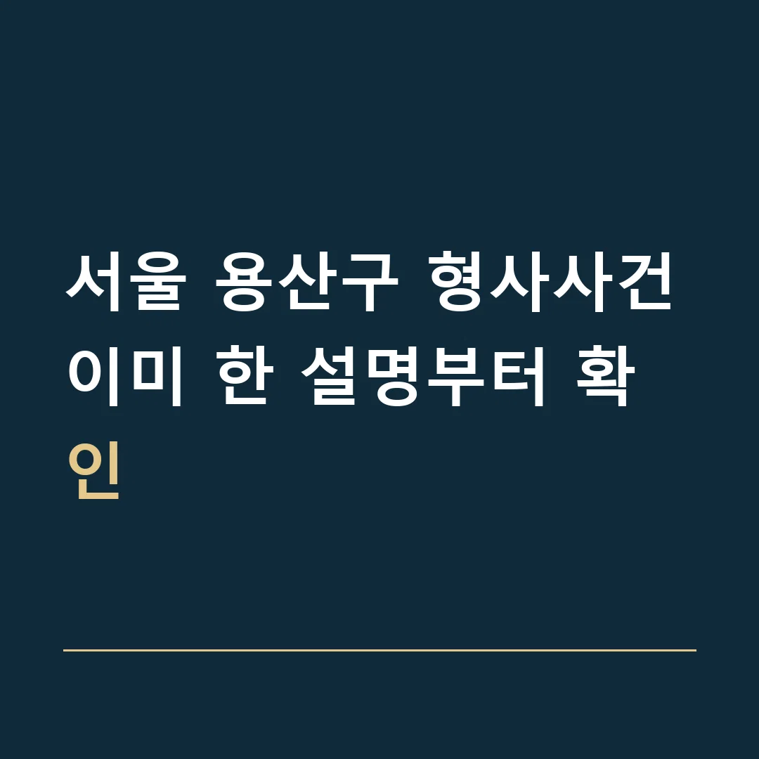 서울 용산구 형사사건 · 이미 한 설명부터 확인