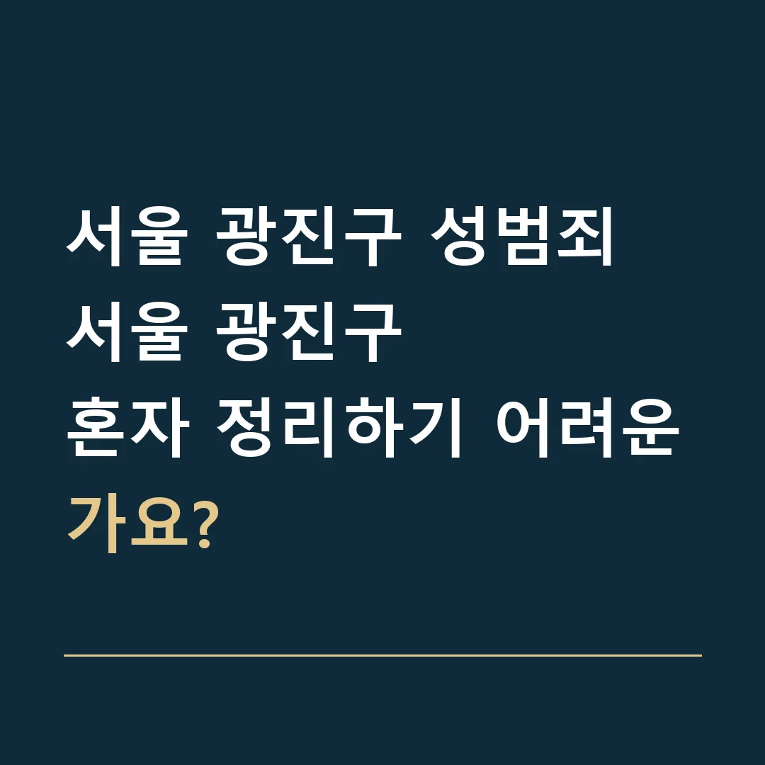 서울 광진구 성범죄 · 서울 광진구
혼자 정리하기 어려운가요?
